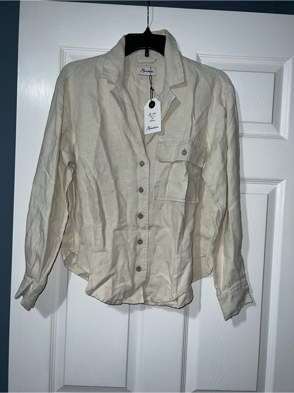 Rowan Cream Linen Button-Up Shirt